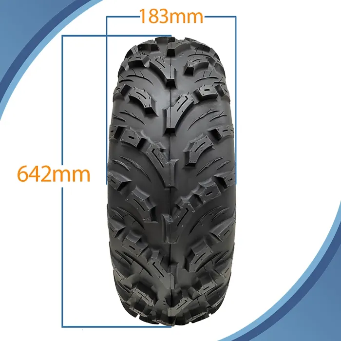 25x10.00-12 & 25x8.00-12 ATV Tyres 4ply P3080 OBOR Pinacle Road Legal (Set of 4)