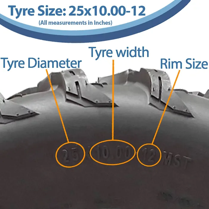 25x10.00-12 & 25x8.00-12 ATV Tyres 4ply P3080 OBOR Pinacle Road Legal (Set of 4)