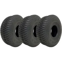11x4.00-4 Lawn Mower Tyres 4ply Multi Turf Ride on Mower Grass Wanda (Set of 3)