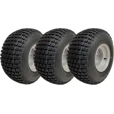 18x9.50-8 ATV Knobby Tyres Fitted on 4 Stud 4 Inch PCD Rim Wanda P322 (Set of 3)