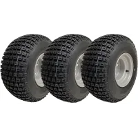 18x9.50-8 ATV Knobby Tyre Fitted on 4 Stud 100mm PCD Rim Wanda P322 (Set of 3)