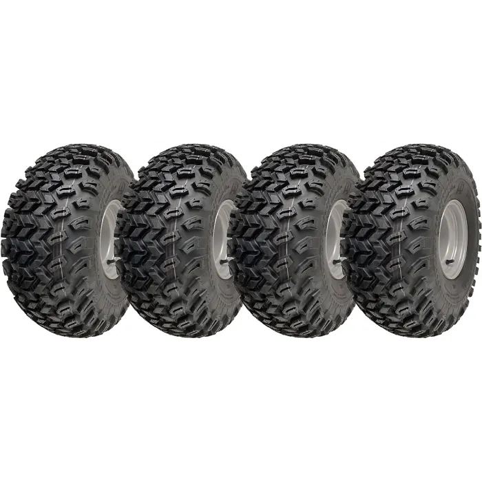 22x11.00-8 Utility ATV Tyre P334 Grass Wheel 4ply 100mm PCD Steel Rim (Set of 4)