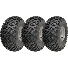 22x11.00-8 Utility ATV Tyre P334 Grass Wheel 4ply 100mm PCD Steel Rim (Set of 3)