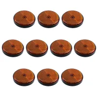 Amber Round Side Reflector Pack of 10 for Trailers Fence / Gate Posts TR066