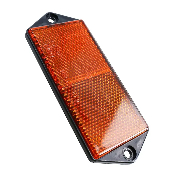 Amber Large Rectangular Side Reflector Pack of 4 Trailer Fence / Gate Post TR067