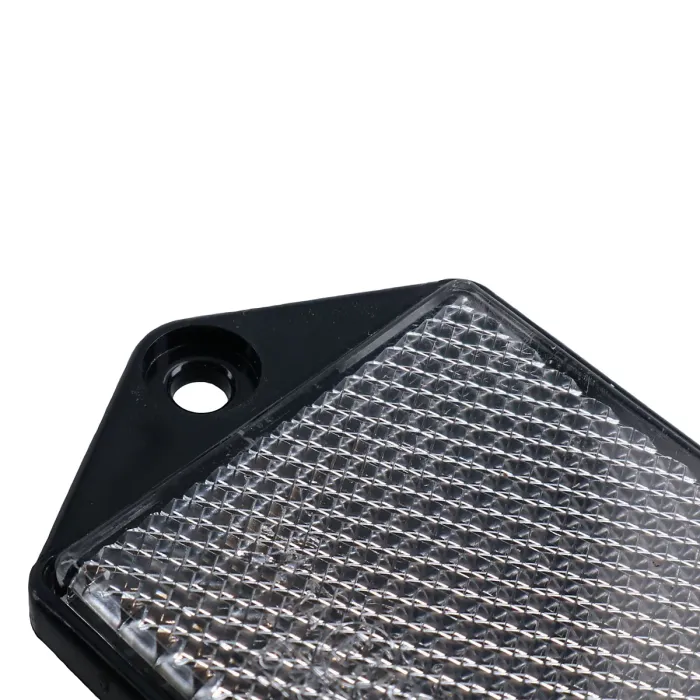 Clear Large Rectangular Front White Reflector Pack of 4 Trailer Fence Post TR070