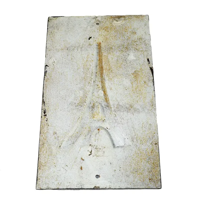 La Tour Eiffel Cast Iron Sign Plaque Door Wall House Fence Gate Post Garden