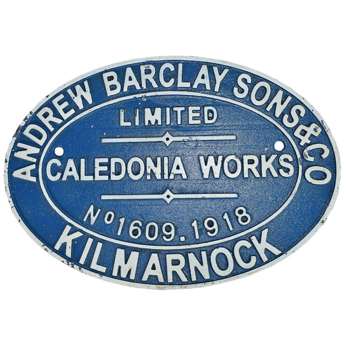 Andrew Barclay Railway Cast Iron Sign Plaque Wall Garage Train Shop Kilmarnock