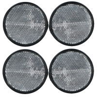 White Clear Retro Reflector Trailer Fence Post with Self-Adhesive Backing 4 PACK