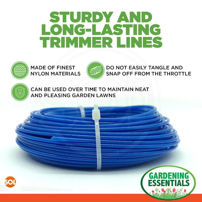 2pk Strimmer Wire 1.6mm x 20m Heavy Duty Strimmer Line Clear Strimmer Cord Grass Trimmer Wire Cable
