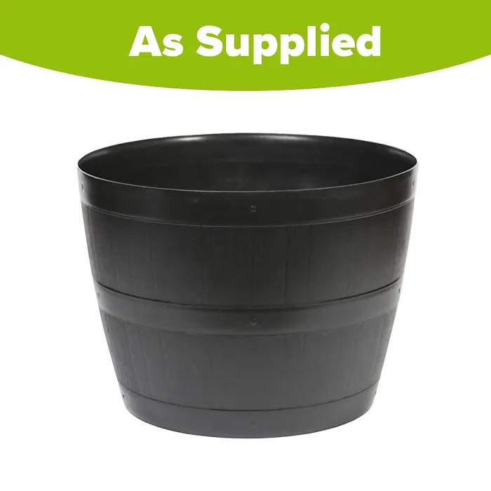 YouGarden Barrel Planter 50 Litre Container, Lightweight Durable Frost Resistant Garden Colour Great for Pots