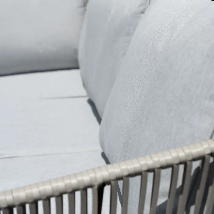 Sartene Outdoor Dining Set - Corner Sofa, Dining Table, 2 x Stools