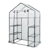 Oypla 3-Tier 4 Shelf Mini Walk-in Growhouse Garden Greenhouse