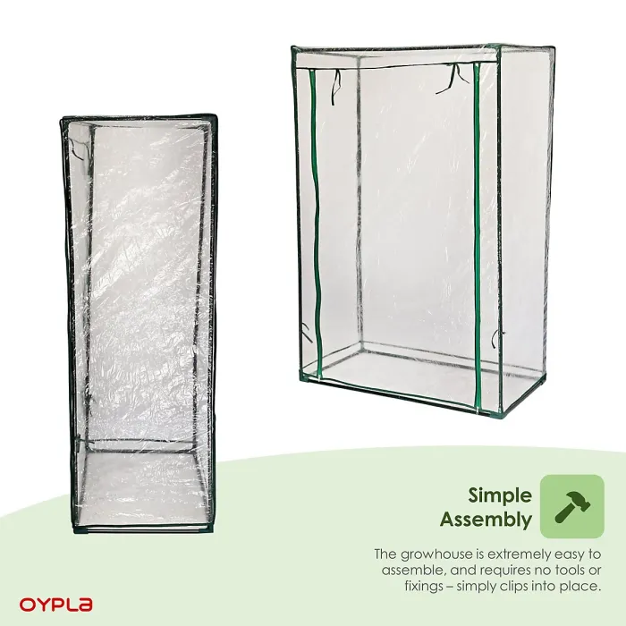 Oypla Growbag Tomato Growhouse Garden Greenhouse with PVC Cover - 150x100x50cm