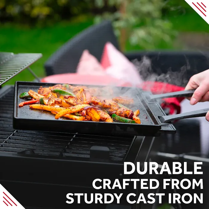 George Foreman Griddle Plate Dual Sided Smooth Portable Grill Pan BBQ GFDSGP01