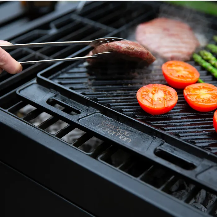 George Foreman Griddle Plate Dual Sided Smooth Portable Grill Pan BBQ GFDSGP01