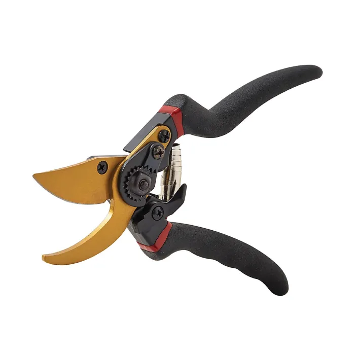 Titanium Bypass Pruning Shears, Ultra-Sharp Garden Secateurs, Soft Grip Handles, Lockable, Easy-Clean Titanium Coating
