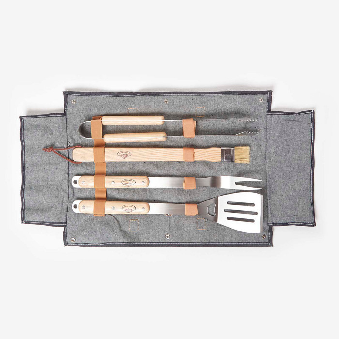 Homescapes BBQ Tool Set in Denim Case