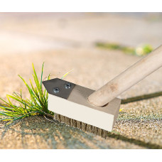 Wire Patio Weeding Brush & Scraper Hand Held Weed Remover Tool