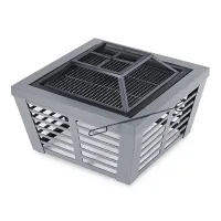 LIVIVO Veneziano Steel Fire Pit & Grill