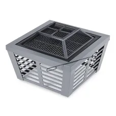 LIVIVO Veneziano Steel Fire Pit & Grill