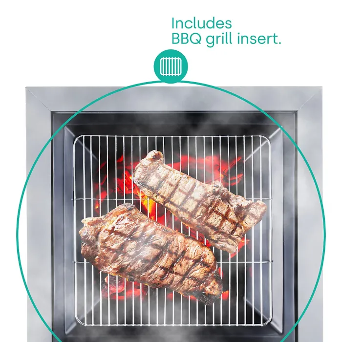 LIVIVO Veneziano Steel Fire Pit & Grill