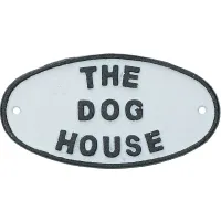 The Dog House Cast Iron Sign Plaque Door Wall House Fence Gate Garden Shed