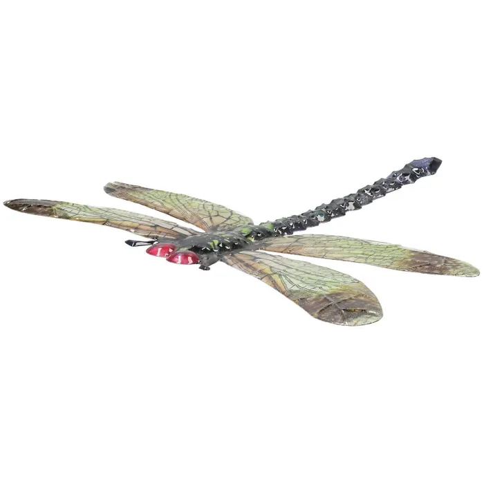 Green Metal Dragonfly Garden/Home Wall Art Ornament 35x28cm Inddor/Outdoor