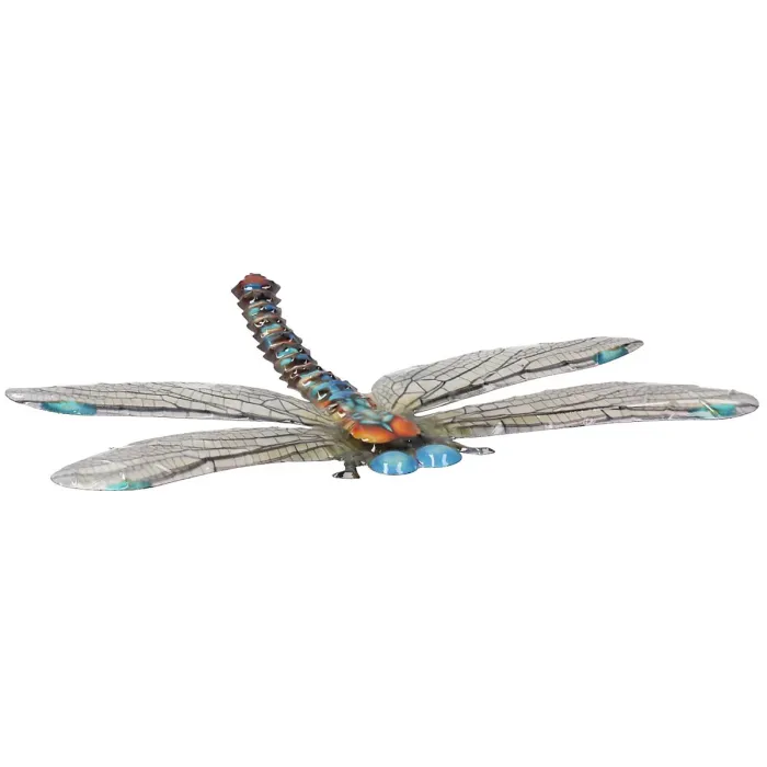Blue Metal Dragonfly Garden/Home Wall Art Ornament 35x28cm Inddor/Outdoor