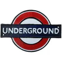 London Underground Cast Iron Sign Plaque Door Wall House Fence Gate Garden