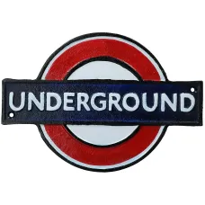 London Underground Cast Iron Sign Plaque Door Wall House Fence Gate Garden