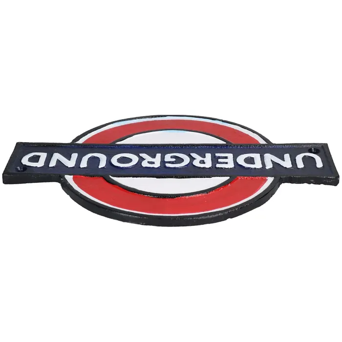 London Underground Cast Iron Sign Plaque Door Wall House Fence Gate Garden