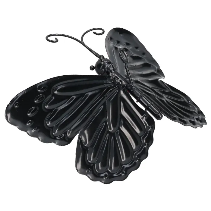 Small 3D Purple Metal Butterfly Garden/Home Wall Art Ornament 7x12x14cm