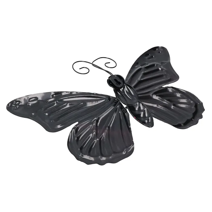 Large 3D Purple Metal Butterfly Garden/Home Wall Art Ornament 8x24x36cm