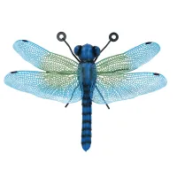 Small Metal Blue Dragonfly Garden/Home Wall Art Ornament Gift 7x22x31cm
