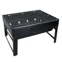 Portable Folding Charcoal BBQ Barbecue Grill For Picnics Camping Beach Smoker