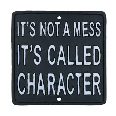 Its's Not A Mess It's Called Character Sign Plaque Cast Iron Garden House Home