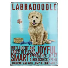 Labradoodle Dog Sign Plaque Metal Tin House Garden Home Wall Door Hanging