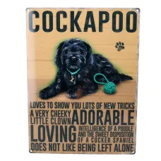 Cockapoo Dog Metal Sign Plaque Metal Tin House Garden Home Wall Art Door
