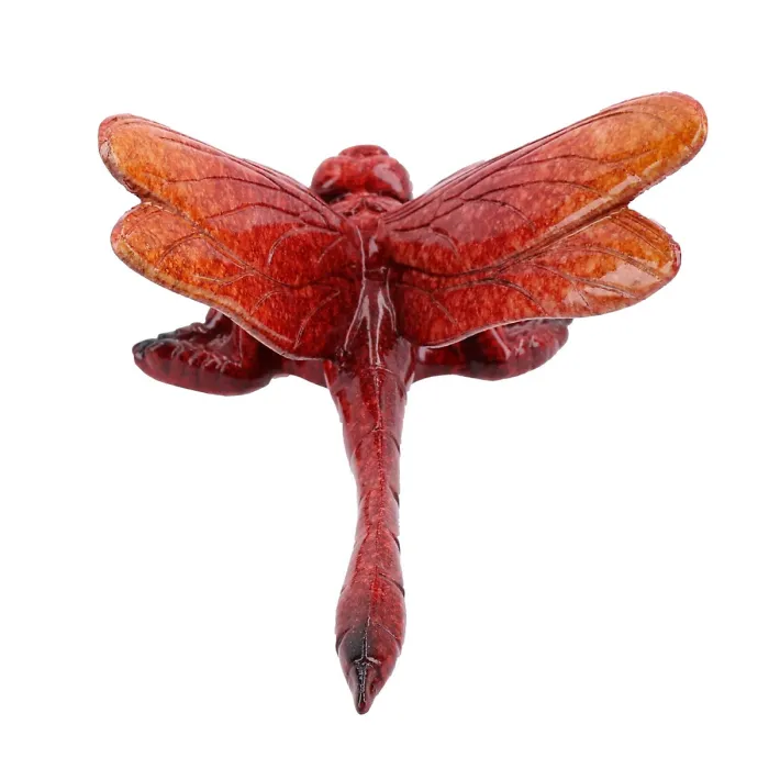 Red Dragonfly Resin Wall Mount Shed Sculpture Statue Ornament House Garden