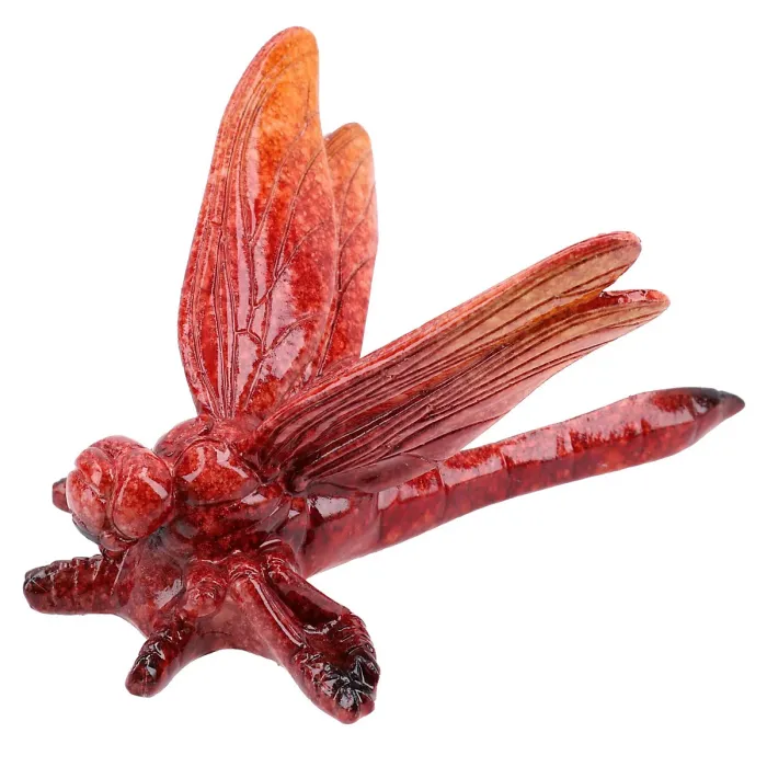 Red Dragonfly Resin Wall Mount Shed Sculpture Statue Ornament House Garden