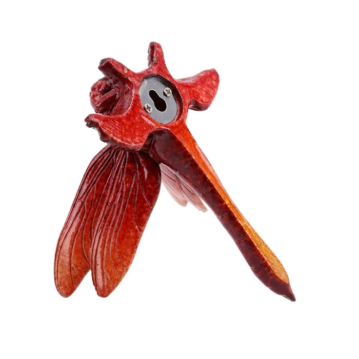 Red Dragonfly Resin Wall Mount Shed Sculpture Statue Ornament House Garden