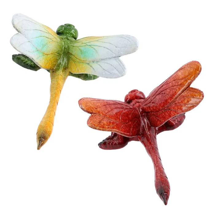 Green & Red Wall Mount Butterflies Resin Shed Sculpture Statue House Garden