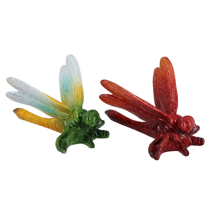 Green & Red Wall Mount Butterflies Resin Shed Sculpture Statue House Garden