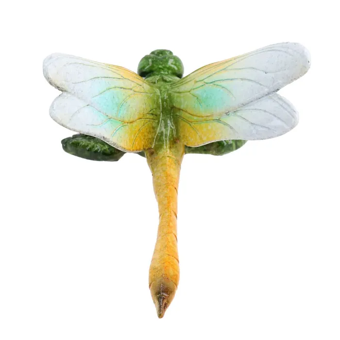 Green Dragonfly Resin Wall Mount Shed Sculpture Statue Ornament House Garden