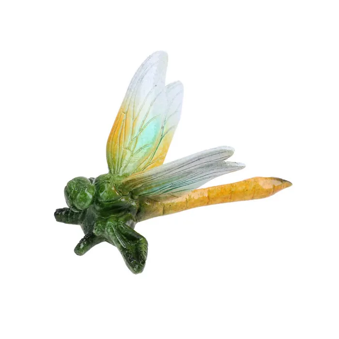 Green Dragonfly Resin Wall Mount Shed Sculpture Statue Ornament House Garden