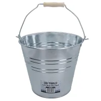 12L Galvanised Steel Metal Bucket Pail Water Coal Fire Greenhouse Garden Plant