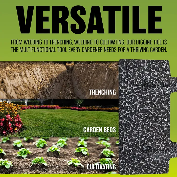 New Carbon Steel Dutch Hoe Head Gardening Outdoor Soil Digging Replacement Head Strong Durable Cultivate Dig Weeding Accessory