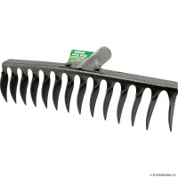 14 Tooth Teeth Replacement Rake Head Garden Lawn Leaf Leaves Metal Carbon Steel Gardening Hand Tool Accessory