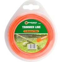 10M X 2.4Mm Set Of 6 Trimmer Line Garden Grass Strimmer Nylon Round String Orange